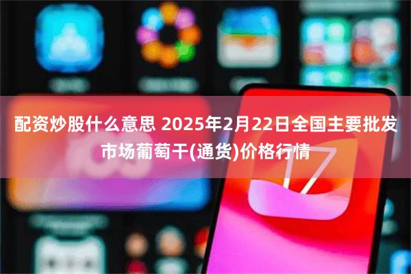 配资炒股什么意思 2025年2月22日全国主要批发市场葡萄干(通货)价格行情